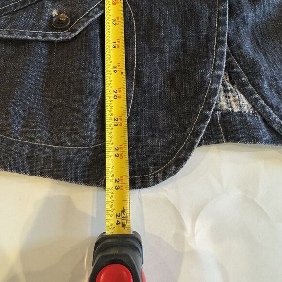 Talbots Petites Blazer Jacket Size Petite 2P Blue 100% Linen Preppy Career - Picture 6 of 7